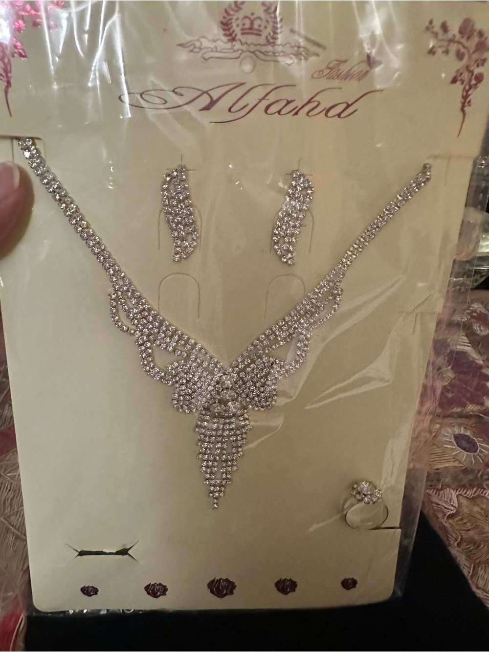 Rhinestone Bridal Jewelry Set - Silver Sparkle - Picture 5 of 10